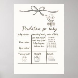 Baby Shower Prediction Game Poster