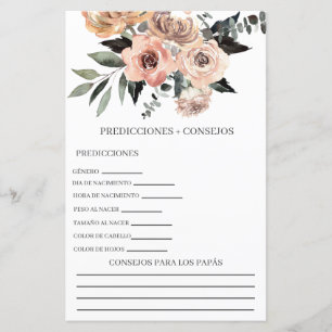 Baby shower predictions in spanish