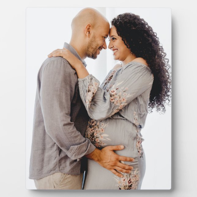 Baby Shower Pregnancy Photo Table Display Plaque (Front)
