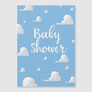 Baby Shower Puffy White Clouds