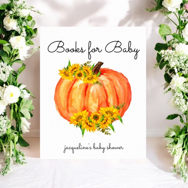 Baby Shower Pumpkin Books for Baby Poster (Creator Uploaded)