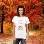 Baby Shower pumpkin cream flowers fall girl T-Shirt<br><div class="desc">Decorated with a cream coloured pumpkin and flowers.  Personalise and add the name of the mummy to-be's name</div>