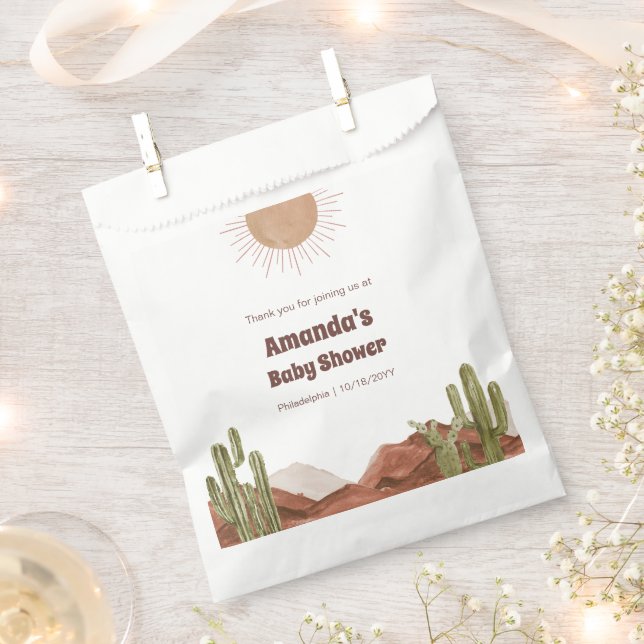 Baby Shower Pumpkin Minimalist Baby Favour Bags (Clipped)