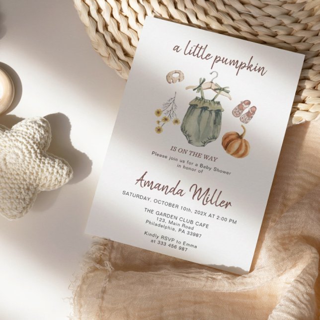 Baby Shower Pumpkin Minimalist Baby Save The Date (Creator Uploaded)