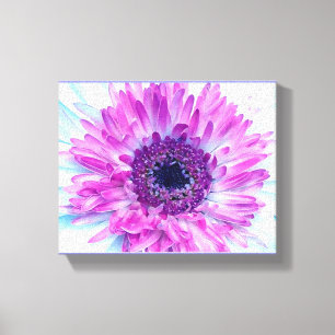 Baby Shower Purlple Blue Flower Canvas Print