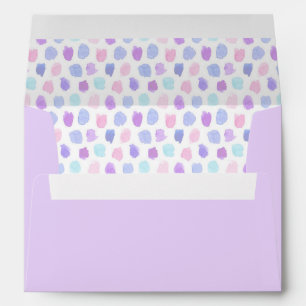 Baby Shower Purple Lilac Watercolor Pattern Envelope
