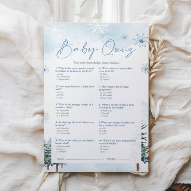 Baby Shower Quiz Game  (Creator Uploaded)
