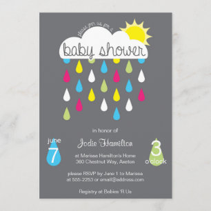 Baby Shower Rain Cloud Invitation