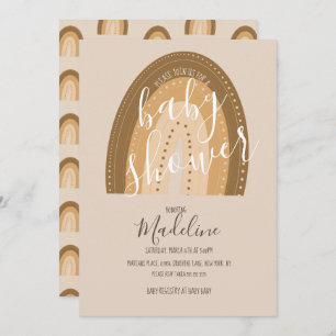 Baby Shower Rainbow  Bohemian Warm Tones Invitation