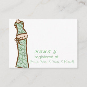 Baby Shower registration card