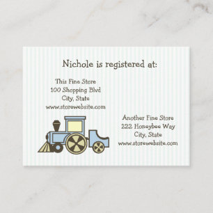 Baby Shower Registry Card Train