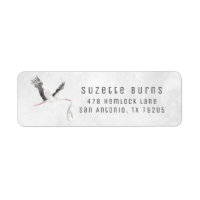 Baby Shower Return Address Labels | Stork Delivery