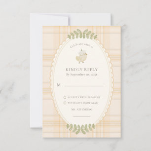 Baby Shower RSVP Card   Little Chick Watercolor