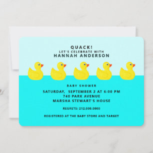 Baby Shower Rubber Duck Invitation