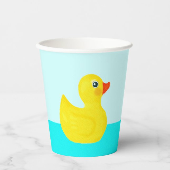 Baby Shower Rubber Duck Paper Cups (Front)