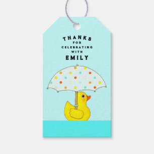 Baby Shower Rubber Ducky Favours Gift Tags