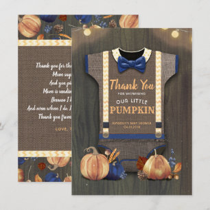 Baby Shower Rustic Fall Pumpkins Cute Thank You