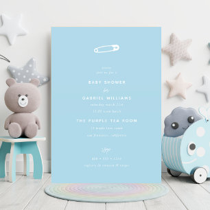 Baby Shower Safety Pin Baby Invitation