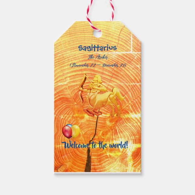 Baby Shower - Sagittarius   Gift Tags (Front)
