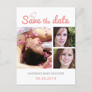 Baby Shower Save the Date Postcards Custom Photo