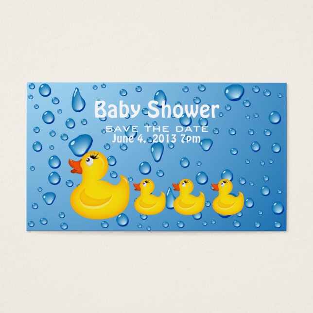 Baby Shower Save the Date Yellow Duckie (Front)