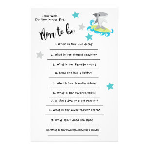 Baby Shower Shark How well you know the card