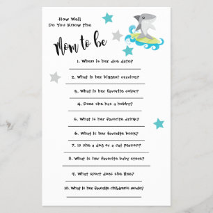Baby Shower Shark How well you know the card