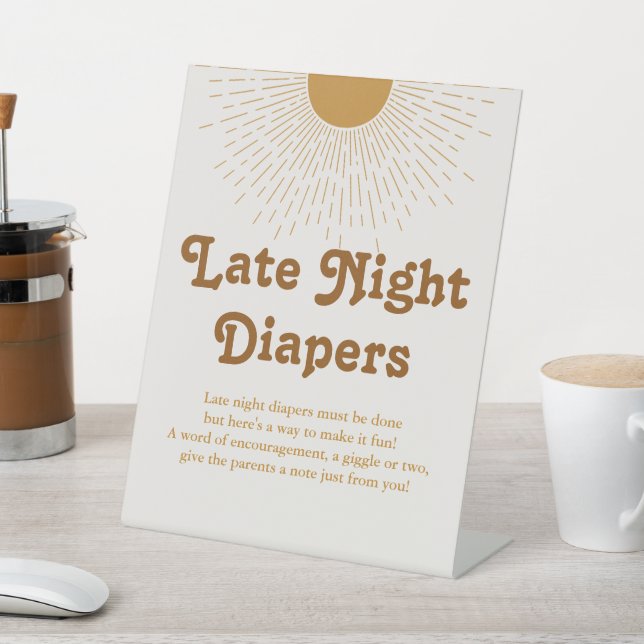 Baby Shower Signage, Party Decoration Sign Diaper (In SItu)