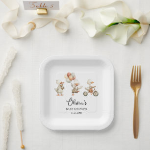 Baby Shower Silly Goose  Paper Plate