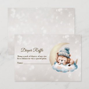 Baby Shower Sleeping Baby Animal Diaper Raffle Enclosure Card
