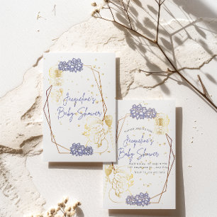 Baby shower snowman Purple theme Invitation Card