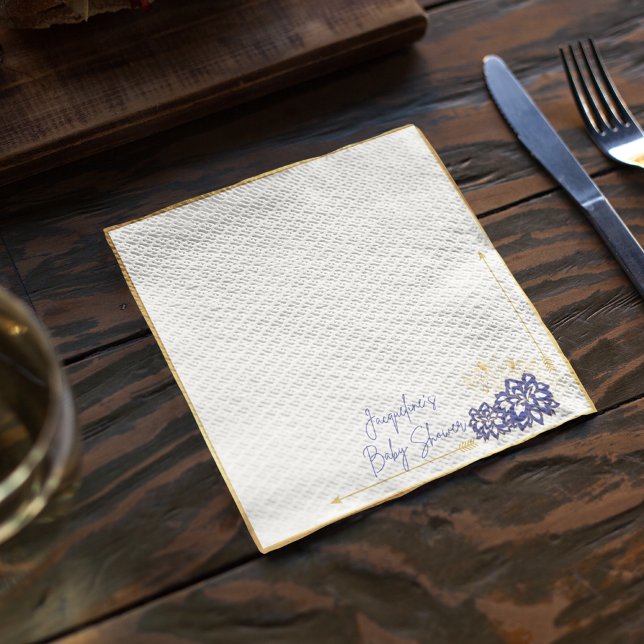 Baby shower snowman purple theme Napkins (Creator Uploaded)