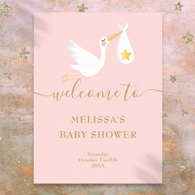 Baby Shower Special Delivery Stork Welcome Sign (Baby Shower Special Delivery Stork Welcome Sign)