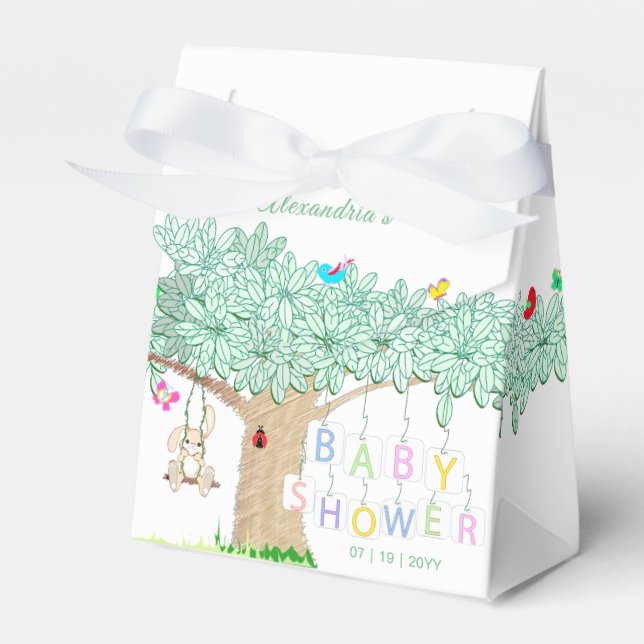 Baby Shower Spring Garden Celebration Party Favour Box (Front Side)