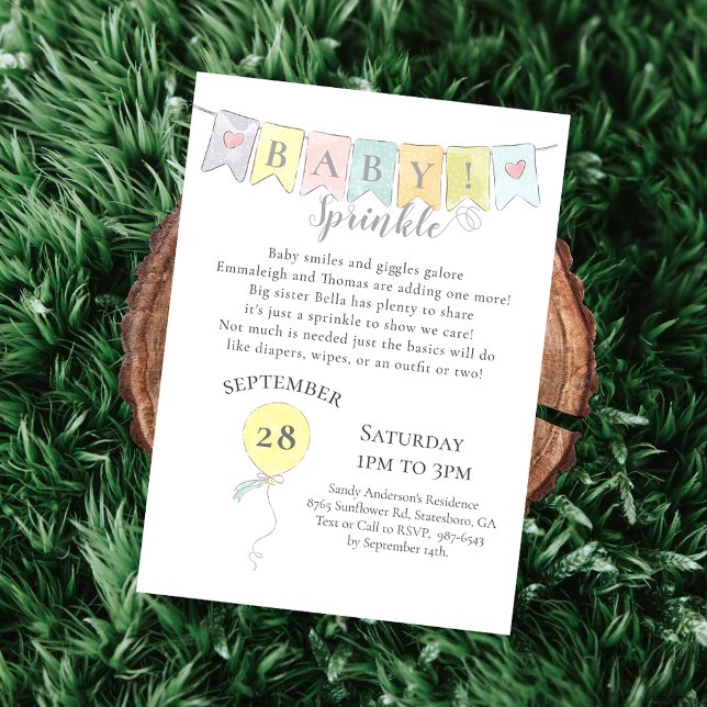 Baby Shower Sprinkle Banner Balloons & Bear (Creator Uploaded)
