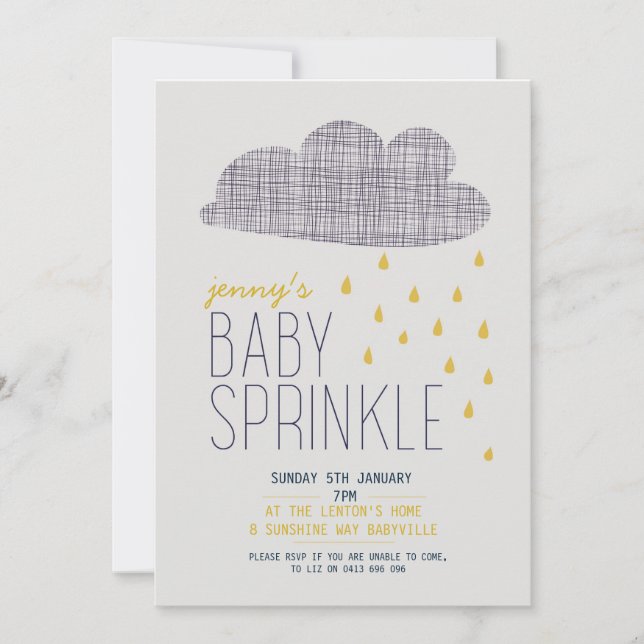 BABY SHOWER SPRINKLE INVITATION (Front)