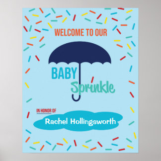 Baby Shower Sprinkle Welcome Poster Sign