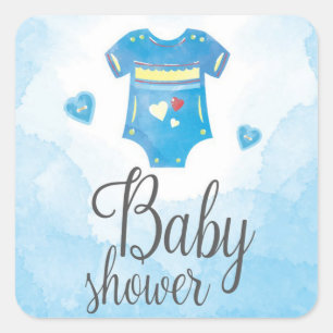 Baby shower square sticker