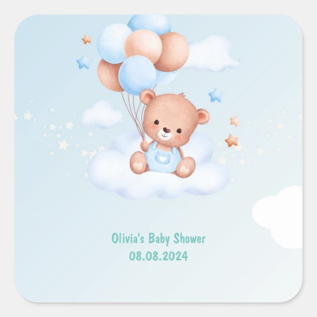BABY SHOWER   SQUARE STICKER (Front)