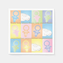 Baby Shower Standard Napkin "Paci Bunny"