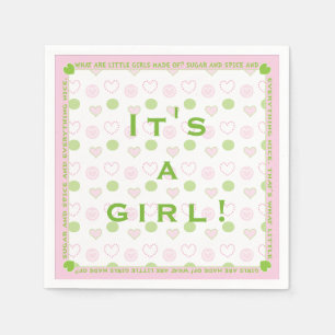 Baby Shower Standard Napkin "Sugar and Spice"