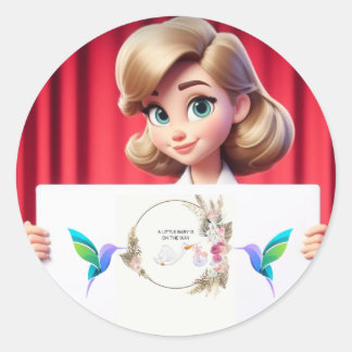 Baby shower sticker