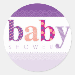 BABY SHOWER STICKER :: baby patterned letters 2