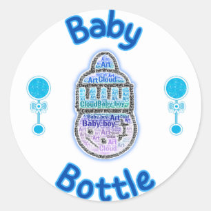 Baby shower sticker design