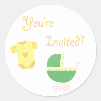 Baby Shower Sticker, Generic Classic Round Sticker