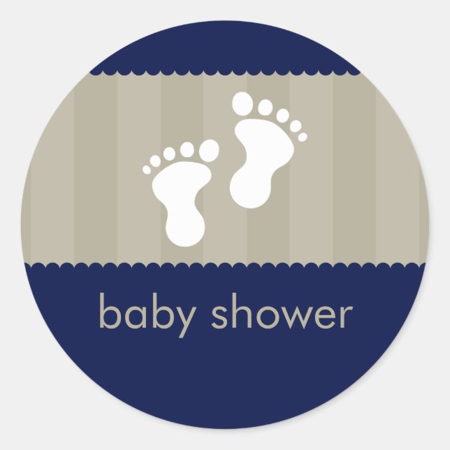 BABY SHOWER STICKER :: happy feet 11 (Front)