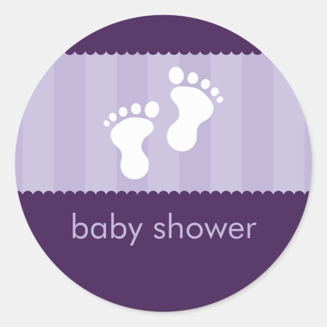 BABY SHOWER STICKER :: happy feet 15 (Front)