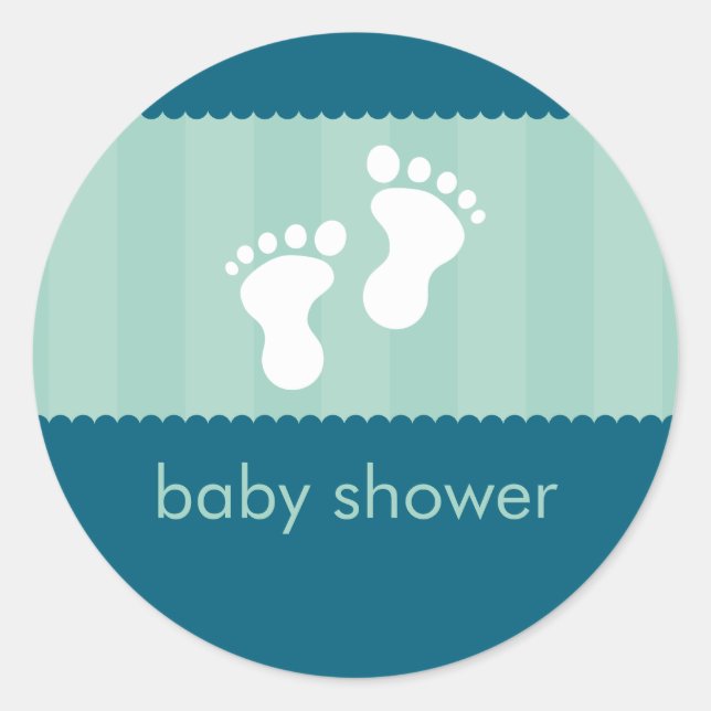 BABY SHOWER STICKER :: happy feet 9 (Front)