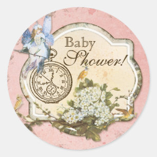 Baby Shower Sticker or Seal - Faerie Princess