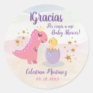 Baby Shower Sticker/Pegatina para Baby Shower Classic Round Sticker